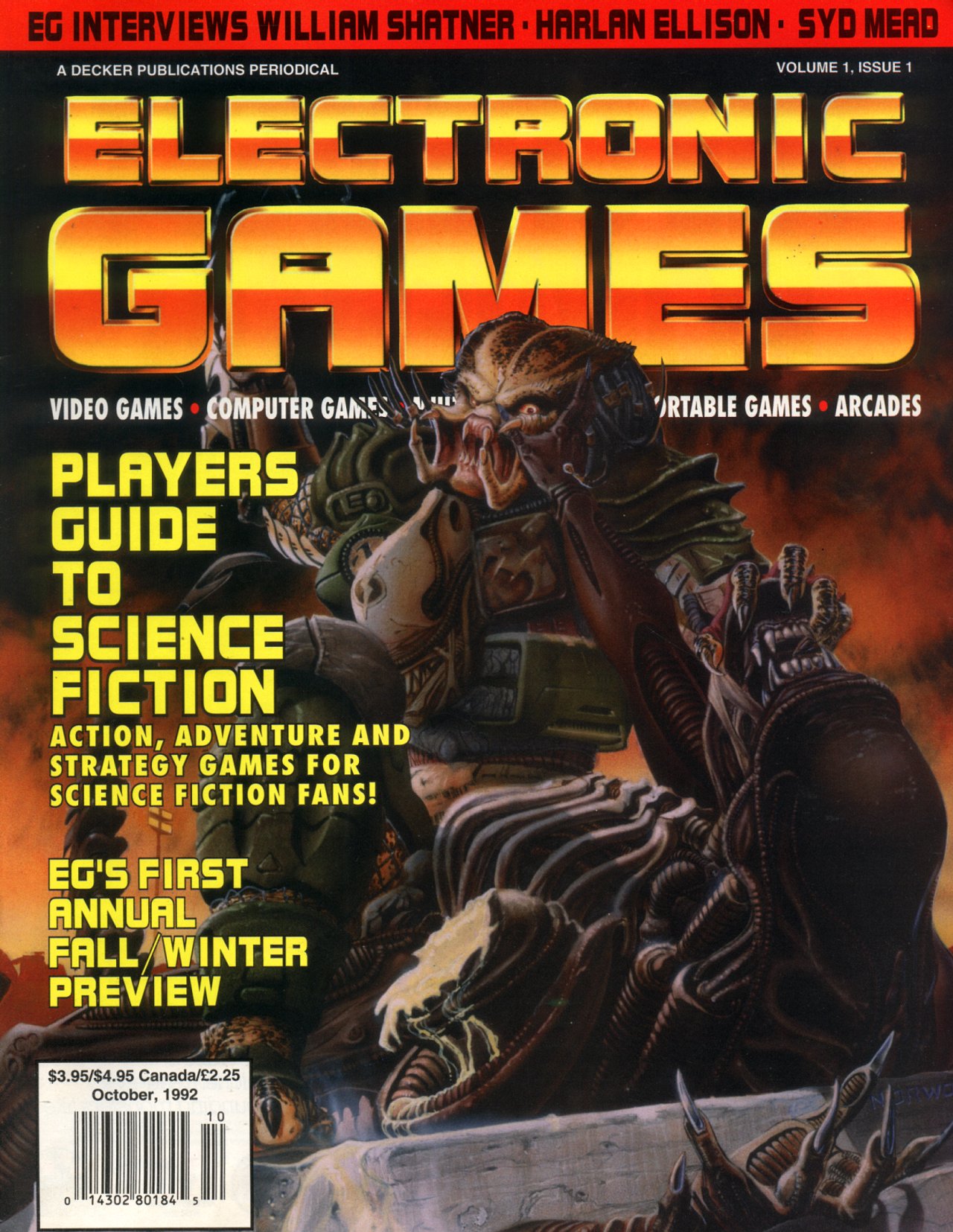 Electronic Games October 1992 Volume 1, Issue 1 Page 001 (Cover)